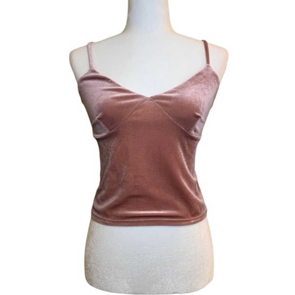 Pink velvet top
